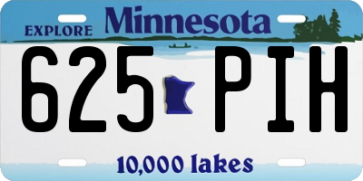 MN license plate 625PIH