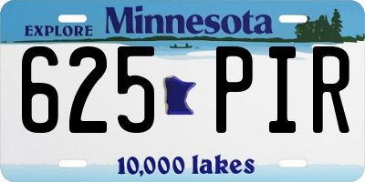 MN license plate 625PIR
