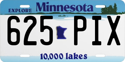 MN license plate 625PIX