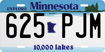 MN license plate 625PJM