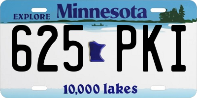 MN license plate 625PKI