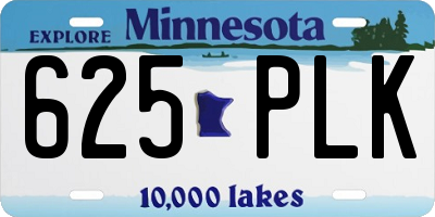 MN license plate 625PLK