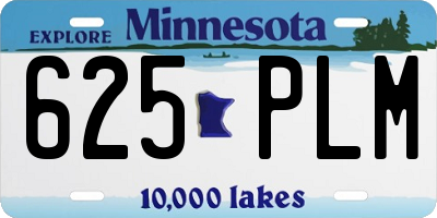 MN license plate 625PLM