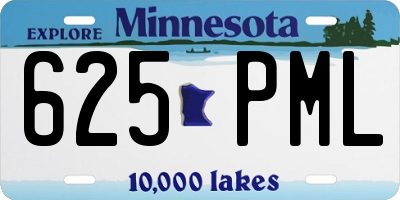 MN license plate 625PML