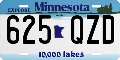 MN license plate 625QZD