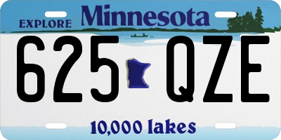 MN license plate 625QZE