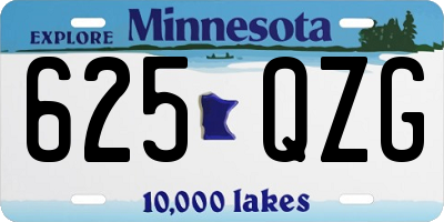 MN license plate 625QZG
