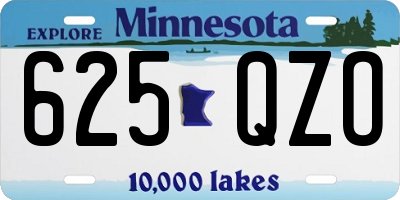 MN license plate 625QZO