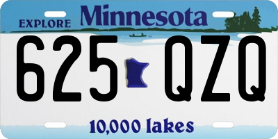 MN license plate 625QZQ