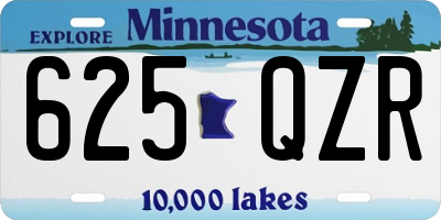 MN license plate 625QZR