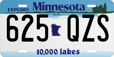 MN license plate 625QZS