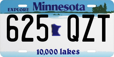 MN license plate 625QZT