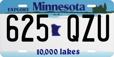 MN license plate 625QZU
