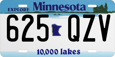 MN license plate 625QZV