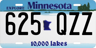 MN license plate 625QZZ