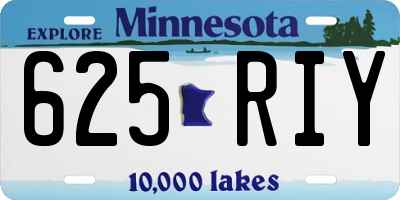 MN license plate 625RIY