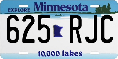 MN license plate 625RJC