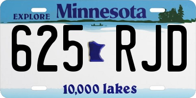 MN license plate 625RJD