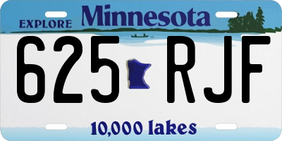 MN license plate 625RJF