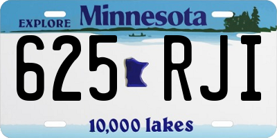 MN license plate 625RJI