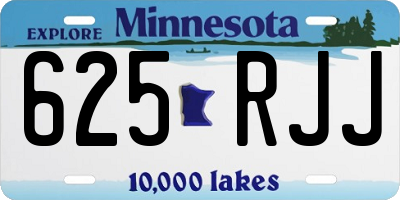 MN license plate 625RJJ
