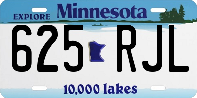 MN license plate 625RJL