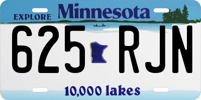 MN license plate 625RJN