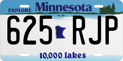 MN license plate 625RJP