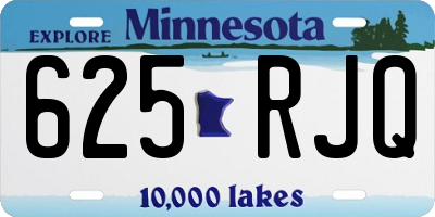 MN license plate 625RJQ