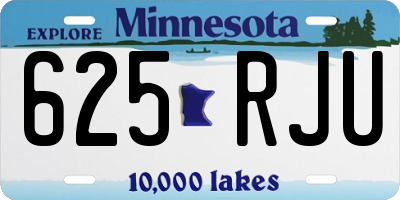 MN license plate 625RJU