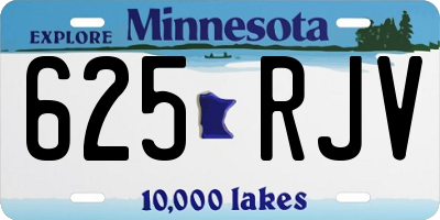 MN license plate 625RJV