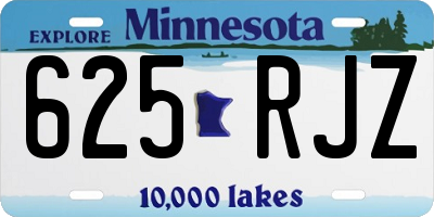 MN license plate 625RJZ