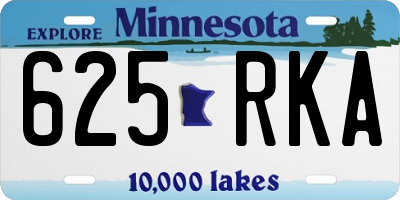 MN license plate 625RKA