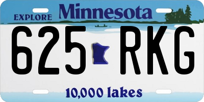 MN license plate 625RKG