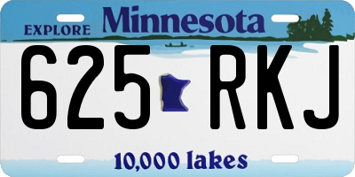 MN license plate 625RKJ