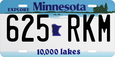 MN license plate 625RKM