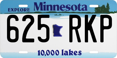 MN license plate 625RKP