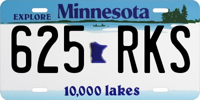 MN license plate 625RKS
