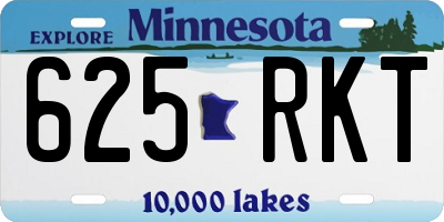MN license plate 625RKT