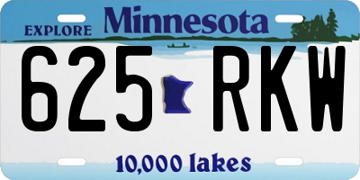 MN license plate 625RKW