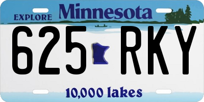 MN license plate 625RKY