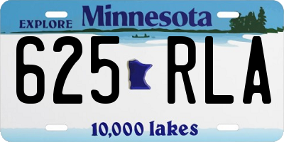 MN license plate 625RLA