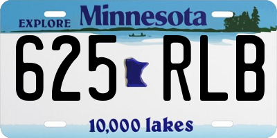MN license plate 625RLB