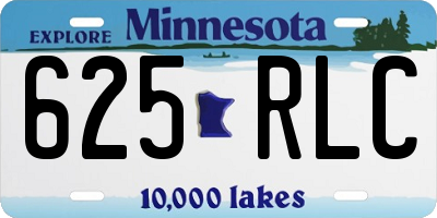 MN license plate 625RLC