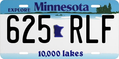 MN license plate 625RLF