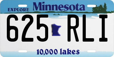 MN license plate 625RLI
