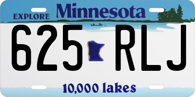 MN license plate 625RLJ