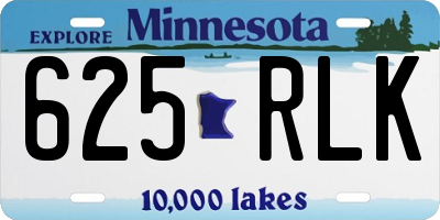 MN license plate 625RLK