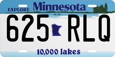 MN license plate 625RLQ