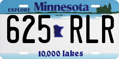 MN license plate 625RLR